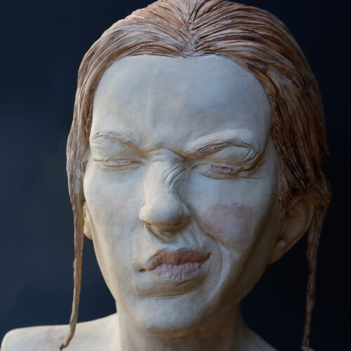 scultura viso donna ceramica artistica palermo sicilia